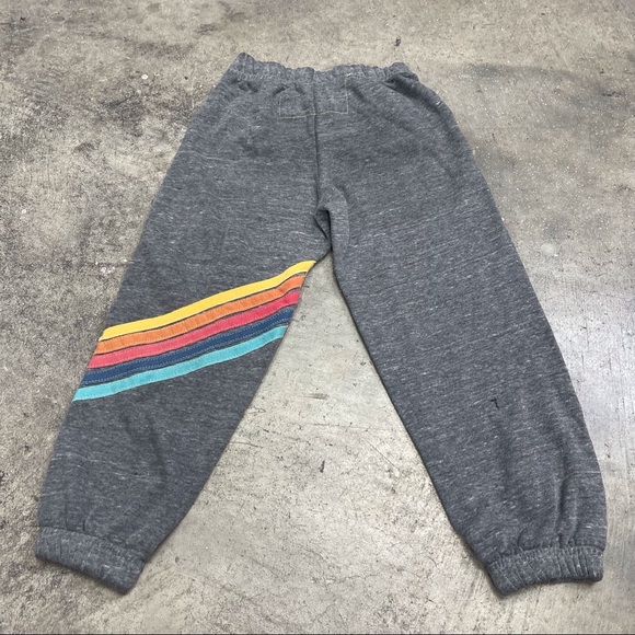 AVIATOR NATION 5-Stripe Kids Charcoal Sweatpants KIDS SZ4 - Picture 5 of 5